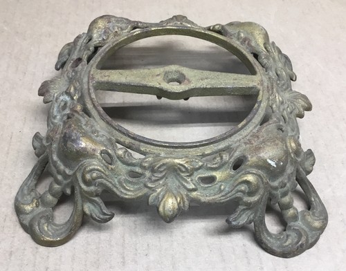 Vtg cast iron ornate table - iron,
